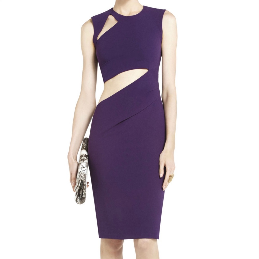 BCBG Max Azria Laura cutout dress in Grape